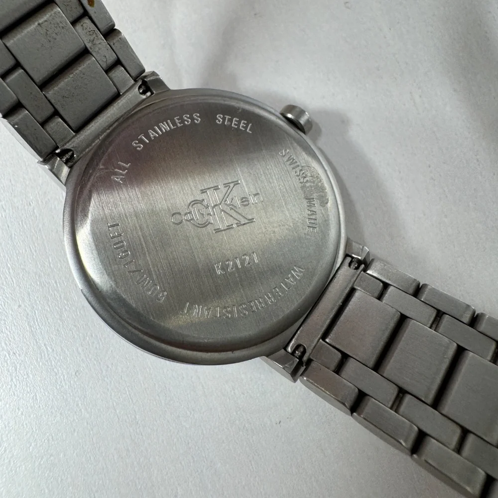 Calvin Klein‎ Swiss made quartz watch white dial stainless steel